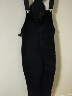 オーバーオール　コーデュロイ　ブラック