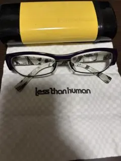 Less than human 眼鏡 度なしライトカラーレンズ入り
