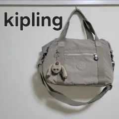 kipling キプリング アート トートバッグ ショルダーバッグ ベージュ