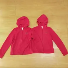 H&M　 ハートプリント　フード付きパーカー 2着セット　双子　お揃い