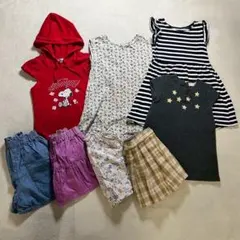 【110サイズ8点】夏服 夏物 まとめ売り ワンピ ショート パンツ スヌーピー