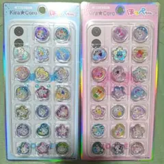 新品未開封★ほっぺちゃん☆キラコロおはじきシール 2種セット★サン宝石
