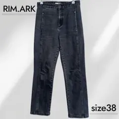 21SS RIM.ARK フロントシームストレッチデニムパンツ ブラック 38のサムネイル