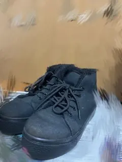 ハイカットボアスニーカー ブラック