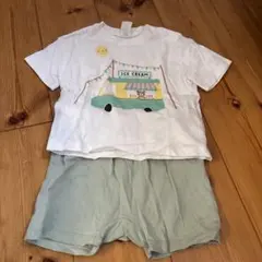 H&M アイスクリーム柄　ベビー服 Tシャツ　パンツセット 74cm 86㎝