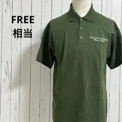 Rapoport Academy☆半袖　ポロシャツ　英字　刺繍　F相当　メンズ