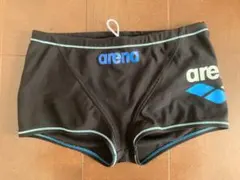 arena アリーナ メンズ 競泳水着 練習水着 ブラック ブルー Sサイズ