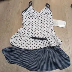 ★週末値引【タグ付】130ドット柄セパレート水着　女の子