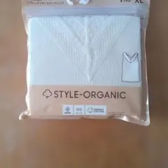 新品　リブレースVネックタンクトップ XL　ホワイト