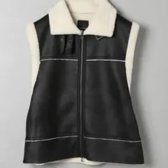 JEANASIS クラッシュレザーボアベスト