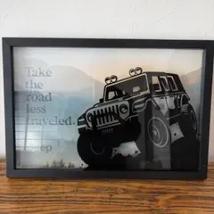 Jeep ラングラーアートプリント 黒フレーム