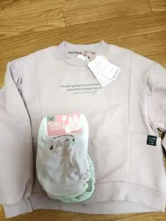 女の子用ショーツ三枚セット140、 裏起毛トレーナータグ付き140