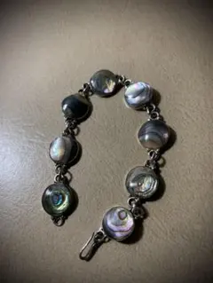 希少　ビンテージ　メキシカンジュエリー　シェルビーズ ブレスレット　925