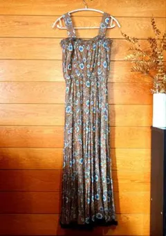 ルクールブラン　フラワープリント　エスニック柄 ロングワンピース