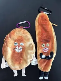 パンどろぼう　カラビナつきパンポーチ　２点セット　ガチャガチャ　カプセルトイ