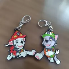 パウ・パトロール　マーシャル・ロッキー/キーホルダーセット