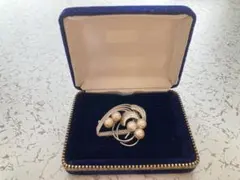 真珠　パール　ブローチ