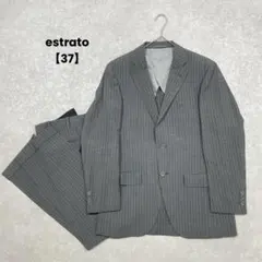 【estrato】スーツジャケット　セットアップ　グレー　37 ピンストライプ