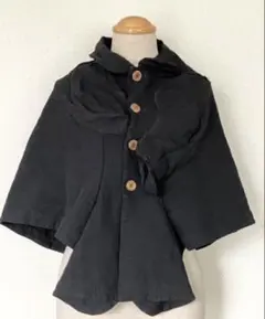 꼼데가르송 エステル縮絨 ポンチョ ケープコート