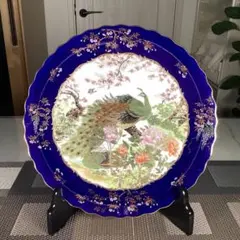 孔雀と牡丹の絵柄 金彩装飾 陶器製 コンポート皿 - メルカリ