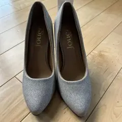 タグ付き新品シルバーハイヒール　L 9.5㎝ヒール