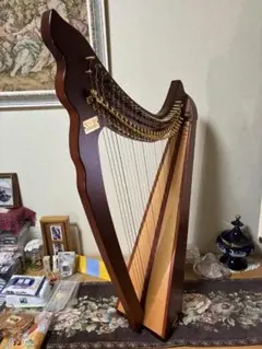 良品】アイリッシュハープ グレースハープ(19弦)チューナー、ソフト