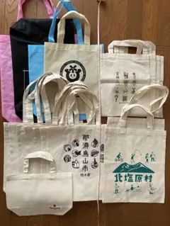 【大量19点】エコバッグ/トートバッグ/布バッグ　オフホワイト/ベージュ系中心