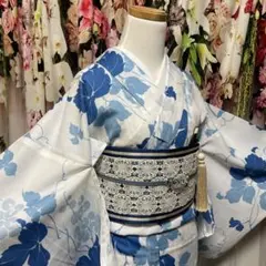 嵐山よしむら・セオアルファ・浴衣単品・洗える着物・紺色 - メルカリ