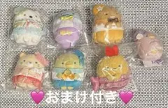 すみっコぐらし　てのりぬいぐるみ ぺんぎんラグーン6種＋ヒナ　おまけ付き