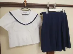 【未使用】福島県 郡山市富田中学校 セーラー服 上下 175A W72-57