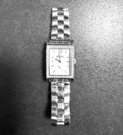 値下　美品　 Folli Follie シルバー 長方形 時計　箱付