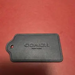 COACH コーチ レザータグ バッグチャーム ブラックのサムネイル