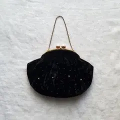 ●フランスアンティーク●パールがま口・ハンドバッグ