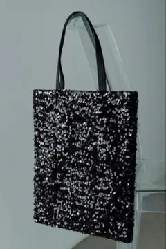 niana ニアナ シルバー スパンコールトートバッグ パーティーバッグ