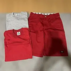 Dickies ショートパンツ レッド プロクラブ2枚セットbboyのサムネイル