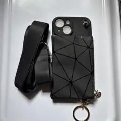 iPhone15ケース　iPhone15カードケース付き　カバーショルダー付き