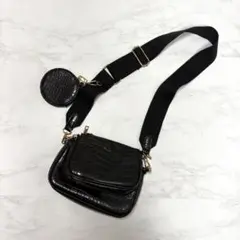 クロコダイルパターン ショルダーバッグ