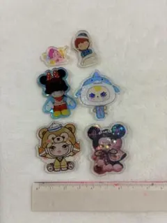 アクリルキャラクターキーホルダー スカルパンダ ビーズストラップ