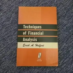 Techniques of Financial Analysis 第三版