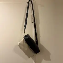 JIL SANDER キャンバス レザー ショルダーバッグ