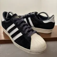 2011年製adidasスーパースター80's27.5cm黒スエードヴィンテージ