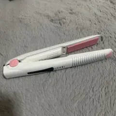 コンパクトストレートヘアアイロン ホワイト/ピンク