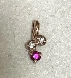 k10 ルビー　ダイヤモンド　ネックレス　トップのみのサムネイル