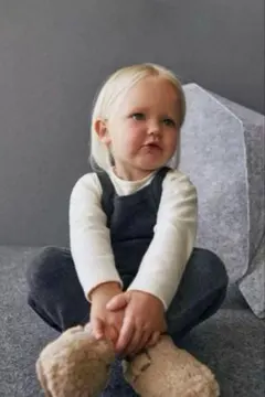 ZARA BABY ソフトタッチオーバーオール　カーボングレー　3-6m