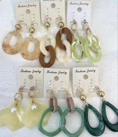 SALE6 ハンドメイド　樹脂　金属　ピアス　イヤリング　まとめ売り