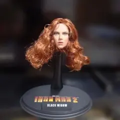 ホットトイズ　アイアンマン2 ブラック・ウィドウ ヘッドスカルプ