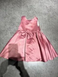 ピンク リボン付き ワンピース　ドレス　110