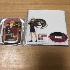 ハイキュー　宮侑　横断幕　セブンネット　スクエア缶バッジ　アクリルスタンド