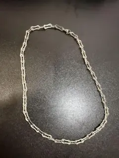 シルバー925 ペーパークリップチェーン ネックレス 4mm 49cm 刻印有 