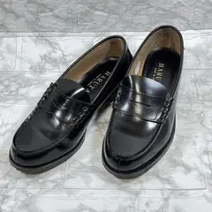 【美品】ハルタ　HARUTA コインローファー　レザー　ブラック　24.5㎝